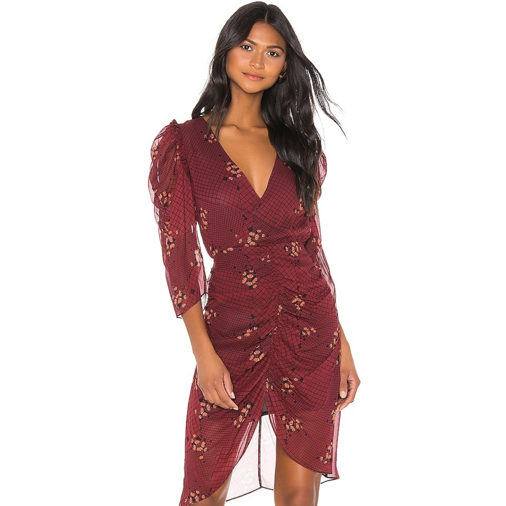 NWOT Intermix / Hofmann Copenhagen Lea Dress in Mahogany Print